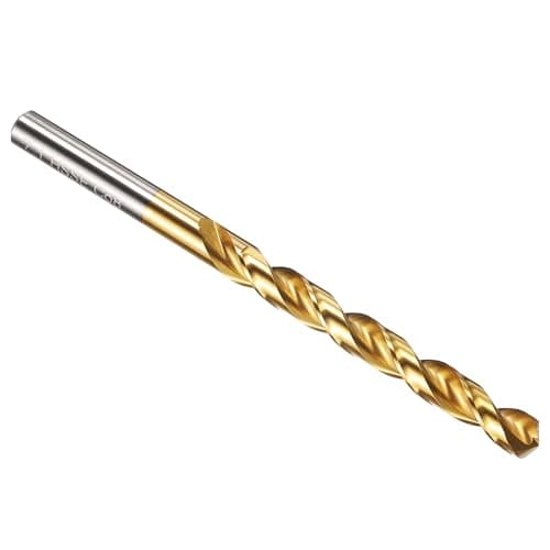 Image of PATIKIL 7mm Drill Bit, M42 8% Cobalt High-Speed Steel Jobber Straight Shank 135° Titanium Nitride (TiN) Coated for Hard Metal Stainless Steel - 1 Pack
