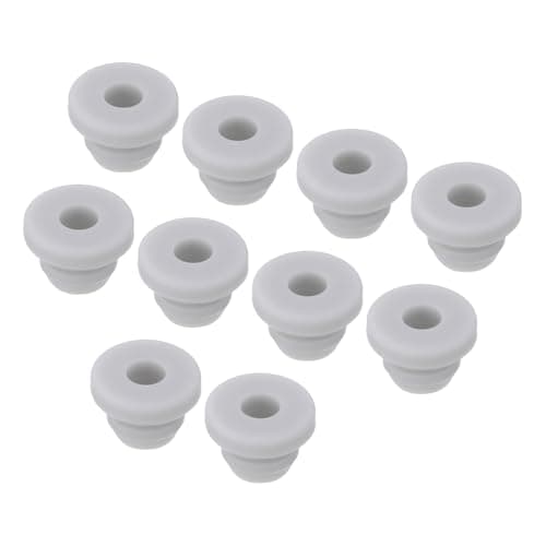 Image of sourcing map 20Pcs Snap Rubber Grommet Plug Mount Dia 5mm ID 2.5mm Narrow Groove Width 1.5mm Seal Anti-Scratch for Electrical Box Cable Pipes Grey