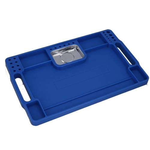 Image of AB Tools Non Slip Flexible Tool Tray with Magnetic Parts Compartment 227mm x 357mm