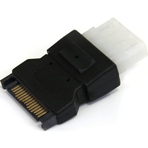 Image of StarTech.com SATA 15 Pin Power Adapter to LP4 M/F, Black