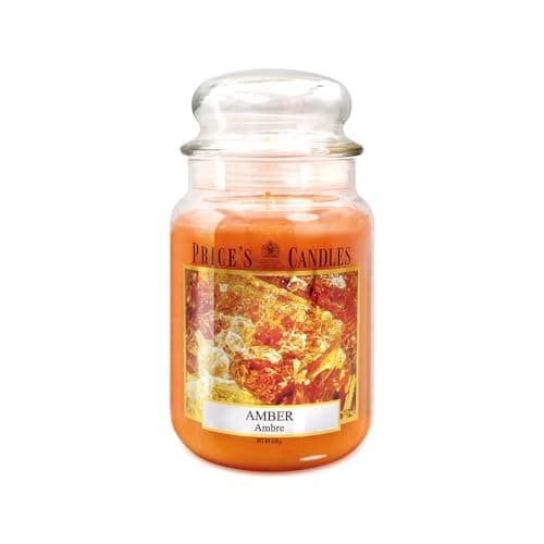Image of Price's - Amber Large Jar Candle - Sweet, Delicious, Quality Fragrance - Long Lasting Scent - Up to 150 Hour Burn Time