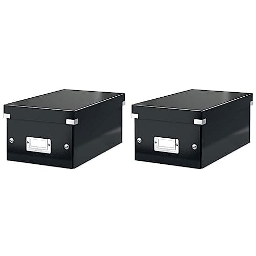 Image of Leitz Storage Box, Black, Click and Store Range, 60420095 (Pack of 2)