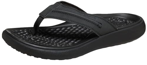 Image of Crocs Men Flip, Yukon Vista II LR Flip, Black/Black, 9 UK Men