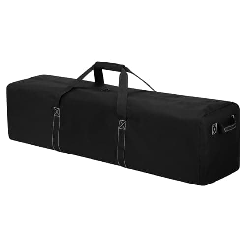 Image of 180L Large Duffle Bag for Travel Camping - 52 Inch Large Holdall Duffel Bag, Sport Equipment Storage Bag with 2 Sides Handles 132x36x36cm-Black