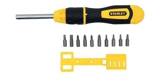 Image of STANLEY 0-68-010 Multibit Ratchet Screwdriver + 10 Bits