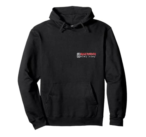 Image of Iron Maiden - Senjutsu Stacked Logo Eddie Red Circle Pullover Hoodie