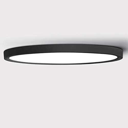 Image of LVL LED Ceiling Light Black Shell 12W 1100lm Natural White 4000K Round D18cm Modern Surface Mount Ceiling Lamp for Living Room Hallway Kitchen Bedroom Bathroom Light