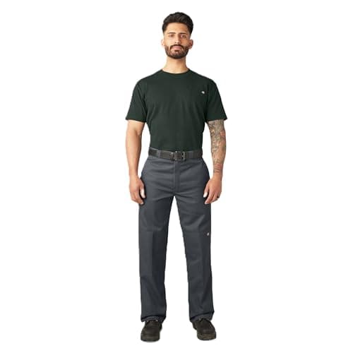 Image of Dickies Men's Double Knee Work Straight Trousers, Black, W36/L32