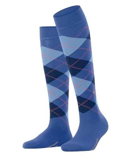 Image of Burlington Women's Marylebone W Kh Wool Long Patterned 1 Pair Knee-High Socks, Blue River 6551, 3.5-7