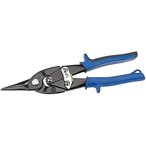Image of Draper 250mm Soft Grip Compound Action Aviation Tin Snips - Straight Cut Metal Shear|Alloy Steel Forged Jaws Hand Tool| Serrated Action Blades | 05524