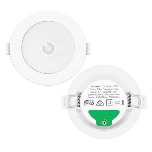 Image of ALUSSO LED Downlights Ceiling Motion Sensor LED Recessed Ceiling Lights 12W IP44 PIR Spotlights Ceiling Lights, 3000K 4000K 6500K Adjustable Ceiling Spot Lights, 2 Pack