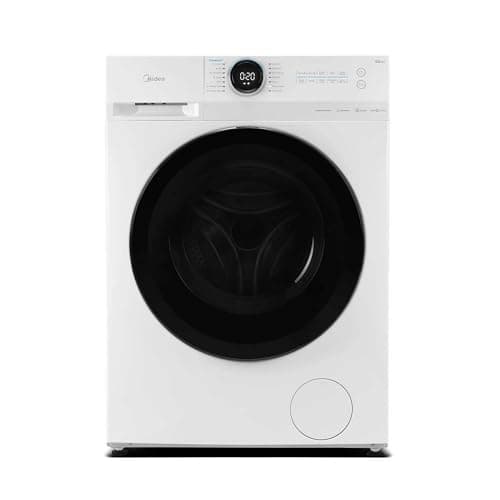 Image of Midea MF20EW100WB Freestanding Washing Machine, BLDC Motor, Bright LED Display Lunar Dial, Steam, Allergy Care, Half-Load, Add Garment, Delay Start, Child Lock, App Control, 10kg White