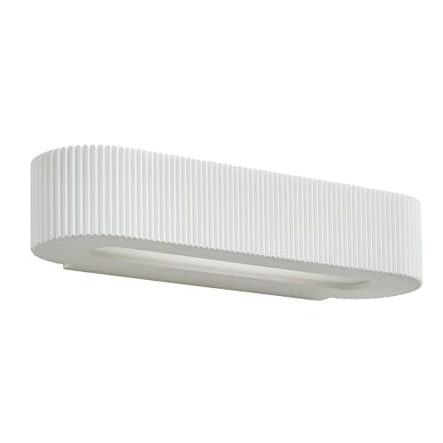 Image of LITECRAFT Sodhail Uplighter Paintable Plaster Curved Wall Light - White