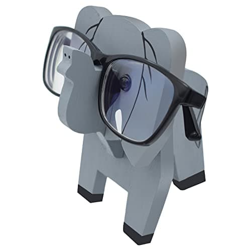 Image of VIPbuy Elephant Shaped Wood Glasses Holder, 3D Wooden Puzzle Eyeglasses Stand Animal Spectacle Holder Sunglasses Display Rack Gifts Home Office Desk Decor