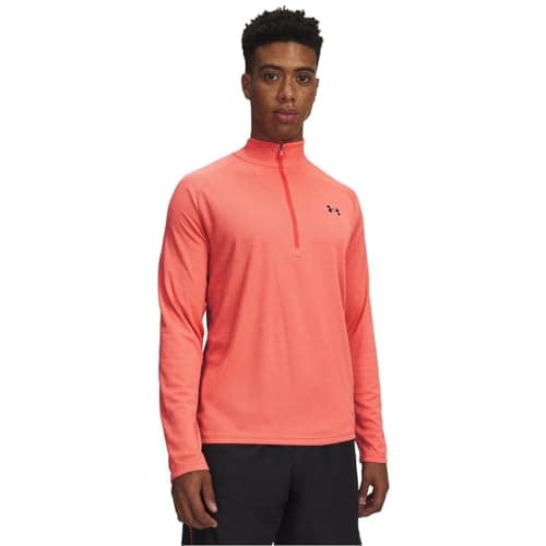 Image of Under Armour Mens Techâ„¢ ÂHalf Zip Long Sleeve Venom Red/Black XXL