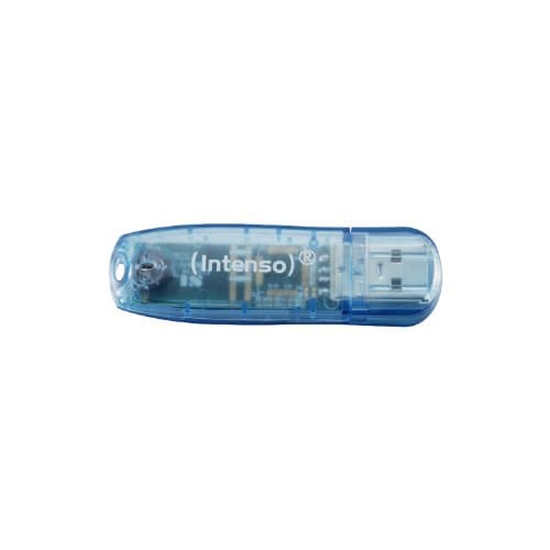 Image of Intenso 3502450 4GB Rainbow USB 2.0 Flash Drive - Transparent Blue