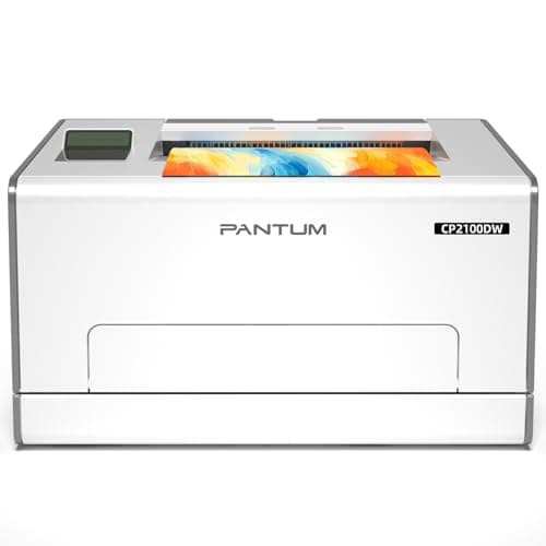Image of PANTUM CP2100DW Wireless Colour Laser Printer, 20ppm A4 Color Printer with Auto Duplex, USB/Ethernet/WiFi, Compact Lightweight Design for Home & Office