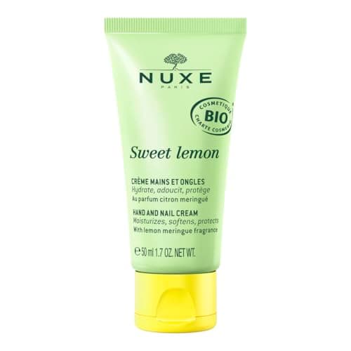 Image of Nuxe Sweet Lemon Hand And Nail Cream 50ml, Daily Hand Moisturiser, Softens, Protects & Nourishes with Lemon Meringue Fragrance, Vegan Formula