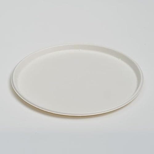 Image of Greenplatter Bagasse Premium Pizza Plates, 12 Inch Round (Pack of 50) - Heavy Duty Disposable Pizza Plate, Eco Friendly Sugarcane Dishes, Compostable Party Plates, Microwave & Freezer Safe