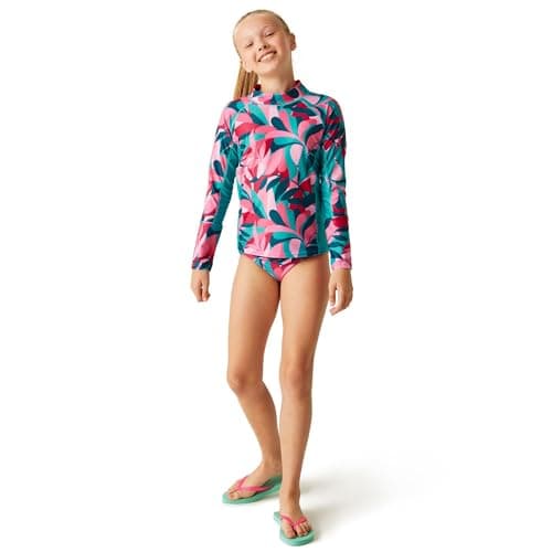 Image of Regatta Kids Hoku II Long Sleeve UV Protect Rash Vest - Tahoe Blue - 13 Yrs