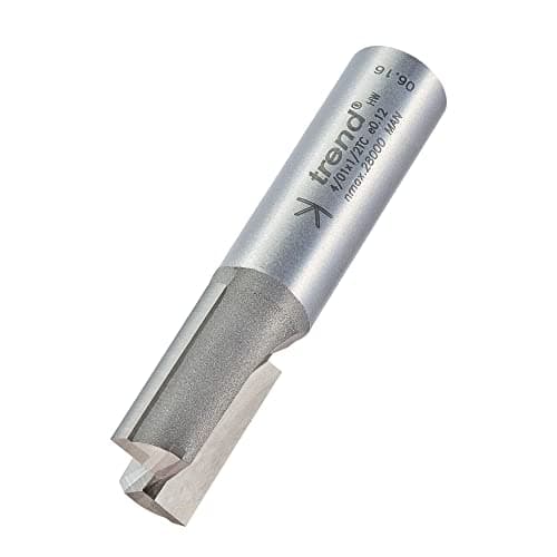 Image of Trend Professional Straight Two Flute Router Cutter, 1/2 Inch Shank, 14mm Cut Diameter, Tungsten Carbide Tipped, 4/01X1/2TC