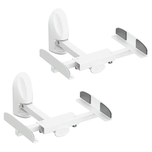 Image of AVF Traditional Steel Side Clamping Speaker Mounts in White (Set of 2)