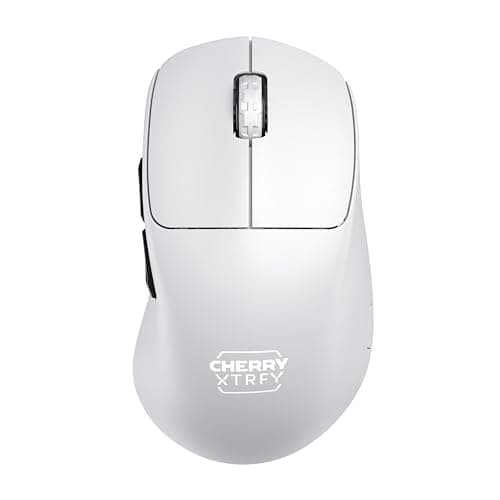 Image of CHERRY XTRFY M64 Pro Wireless, Ultra-Fast Cordless Gaming Mouse, 2.4 GHz RF, Optimised for esports, 8K Mouse, Ergonomic Shape with Low Front, White