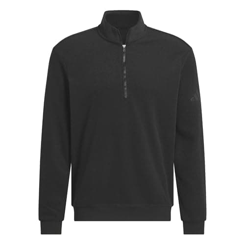 Image of adidas Men's MENS ULTIMATE365 TERRY CLOTH QUARTER ZIP PULLOVER, black, L