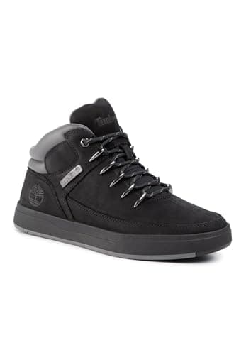 Image of Timberland Men's Davis Square Hiker Boots, Black Nubuck, 10.5 UK