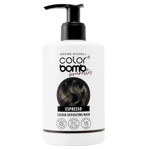Image of Jerome Russell Colour Bomb Brunettes – ESPRESSO Colour Depositing Hair Mask – Nourishing, Semi-Permanent Colour & Shine Treatment – Vegan, Cruelty-Free, 300 ml