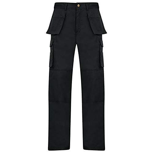 Image of Absolute Apparel Mens Workwear Utility Cargo Trouser (28S) (Black)