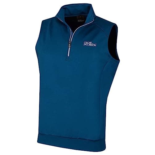 Image of Oscar Jacobson Mens Trent Sleeveless Vest - Teal - S
