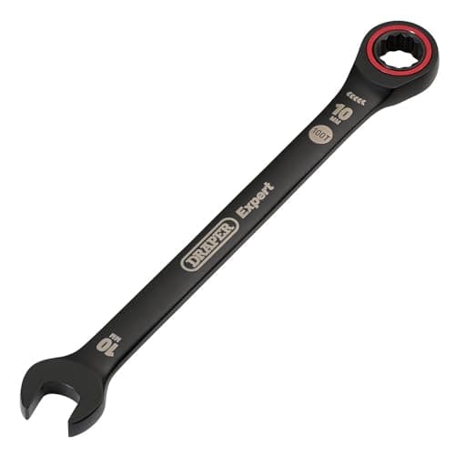 Image of Draper Expert HI-TORQ Combination Ratchet Spanner | 10 mm Dual Sided 12 Point Hand Tools | 03881