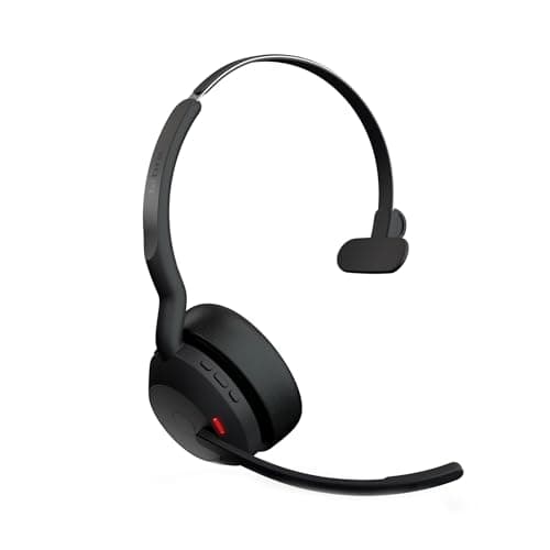 Image of Jabra Evolve2 55 Mono Wireless Headset Air Comfort Technology, Noise-cancelling Mics, and ANC - Works with UC Platforms such as Zoom and Google Meet - Black