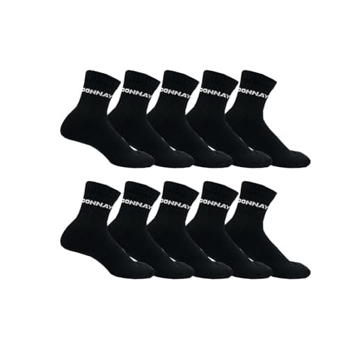 Image of Donnay Womens 10 Pack Quarter Socks Black 4-8