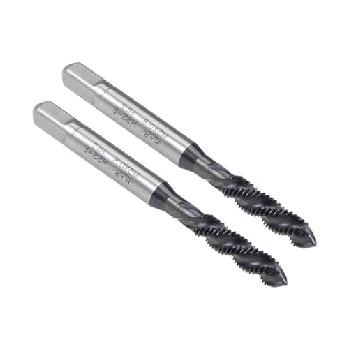 Image of MACHSWON Spiral Flute Thread Tap M5 x 0.8mm, for Processing Blind Holes and Sticky Materials, H2 Tolerance, HSS Nitriding Coated, Metric Machine Threading Tap Screw Thread Tapping Tool, 2pcs
