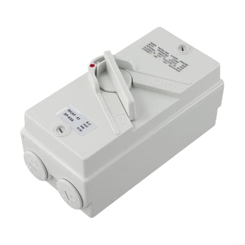 Image of Glewi Enclosed Motor Disconnect Switch 3 Phase Load Breaker Box IP65 Waterproof Safety Isolation for Generator Agriculture Power Plant 20A 35A 63A(63A)