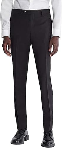 Image of Calvin Klein Men's Skinny Fit Stretch Dress Pant, Black, 36W x 30L