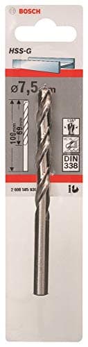 Image of Bosch Professional 1x Metal drill bits HSS-G DIN 338 (for metal, Ø 7.5 x 69 x 109 mm, Accessory Drill Driver)