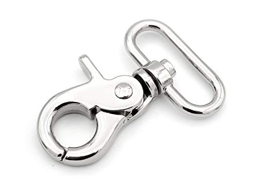 Image of CRAFTMEMORE Trigger Snap Hook Metal Swivel Lobster Clasps Purse Bag Clips Quality Finish VTHO 2PCS (1 1/4 Inches, Silver)