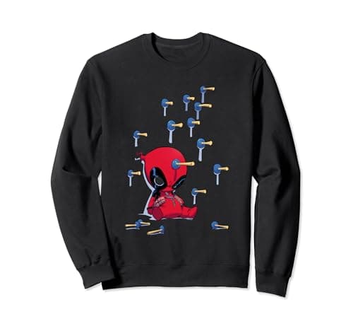 Image of Deadpool Cartoon Knockout Sweatshirt