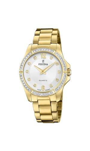 Image of Festina 32024897 Women's Analogue Quartz Watch, Gold, One Size, Bracelet