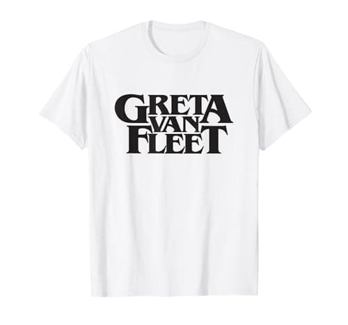 Image of Official Greta Van Fleet Black Logo White T-Shirt