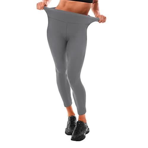 Image of Leafigure Leggings for Women High Waist, Grey Leggings for Running Workout L-XL