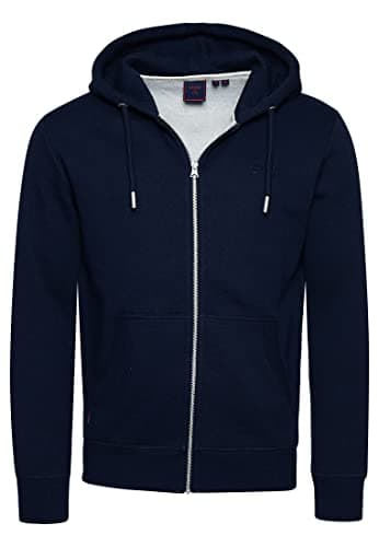 Image of Superdry Mens Basic Zip Hoodie Rich Navy M