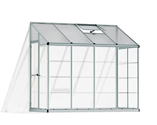 Image of Palram Hybrid Greenhouse (8x4 lean-to, Silver)