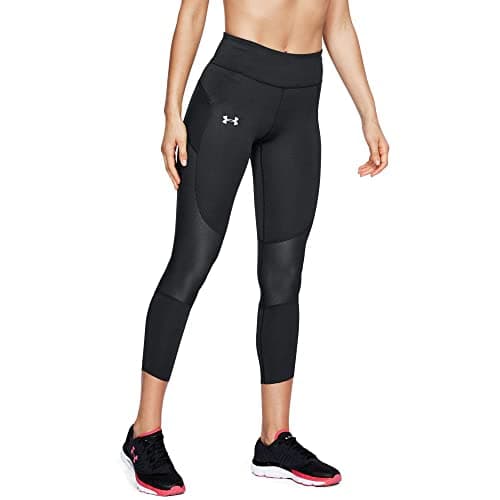 Image of Under Armour UNDKU|Under Women UA SpeedPocket Run Crop Capri - Black/ Reflective (001), XS