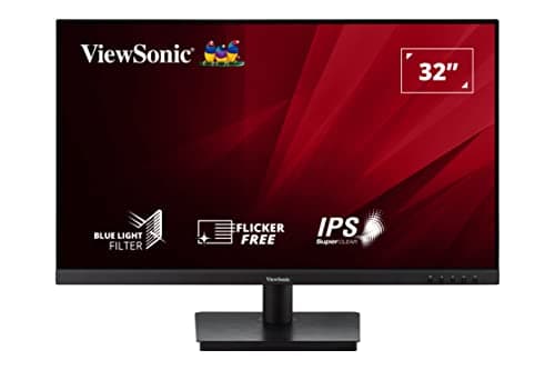 Image of ViewSonic VA3209-MH Frameless 32 inch Monitor, Full HD 1080P, 4ms, IPS, 75Hz VRR, with HDMI, DisplayPort, Integrated Speakers, Flicker Free, Low Blue Light, Monitor for Home, Office