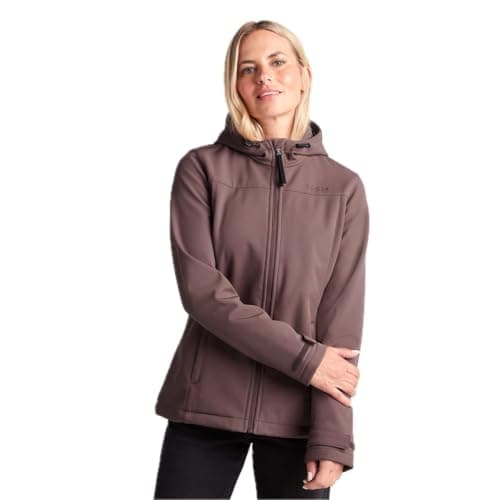Image of TOG24 Keld Lightweight Womens Softshell Jacket, Windproof, Showerproof Zip Up Outdoor Jacket with Hood