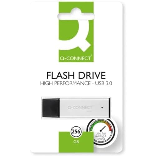 Image of Q-Connect Black/Silver USB 3.0 High Performance 256GB Flash Drive